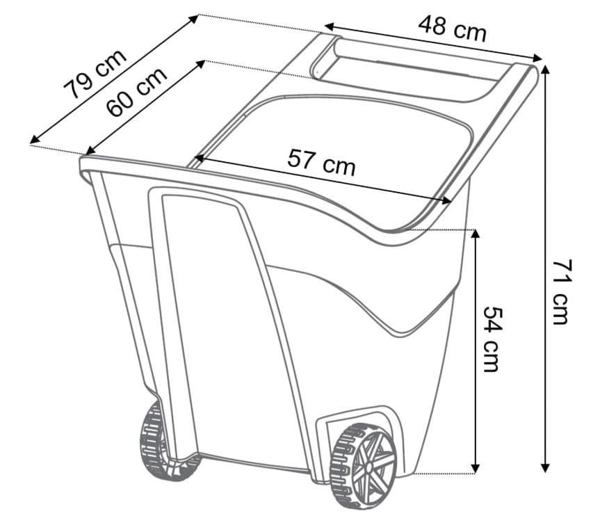 CARRO DE JARDIN VERDE 78X57X72 - Imagen 2