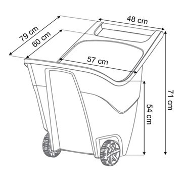 CARRO DE JARDIN VERDE 78X57X72 - Imagen 2