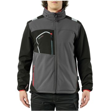 CHAQUETA SOFTSHELL POSH GRIS/NEGRO T.L - Imagen 1