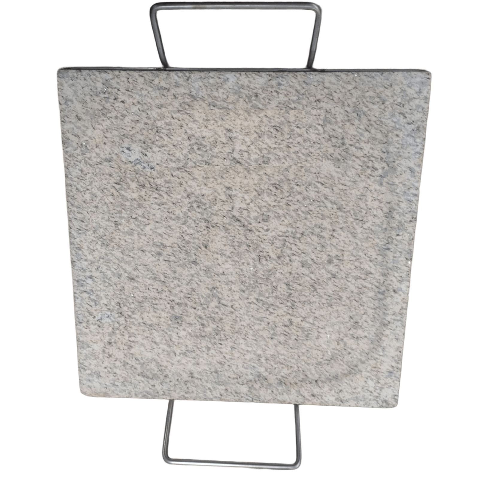 PIEDRA CON SOPORTE INOX 28X28 - Imagen 1