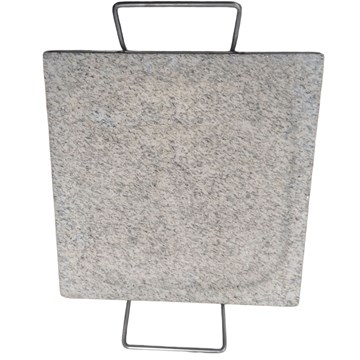 PIEDRA CON SOPORTE INOX 28X28 - Imagen 1