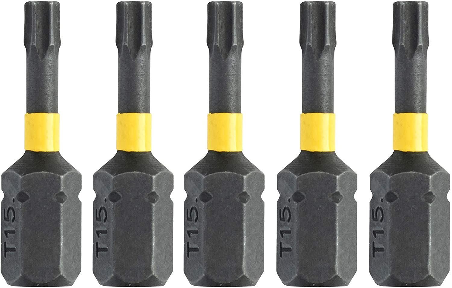 PUNTAS TORSIÓN DE IMPACTO T15X5 25MM DEWALT - Imagen 1