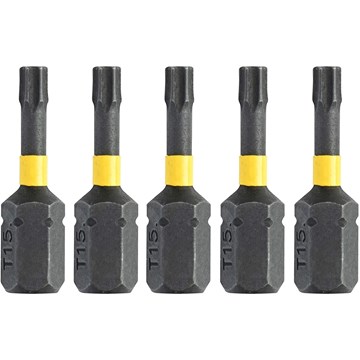 PUNTAS TORSIÓN DE IMPACTO T15X5 25MM DEWALT - Imagen 1