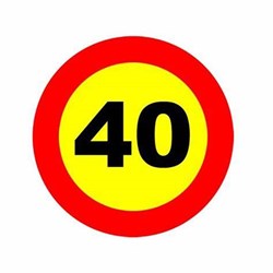 SEÑAL VELOCIDAD MÁXIMA 40KM MOPU OBRA 60CM N1 - Imagen 1